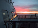 On the ferry at sunset